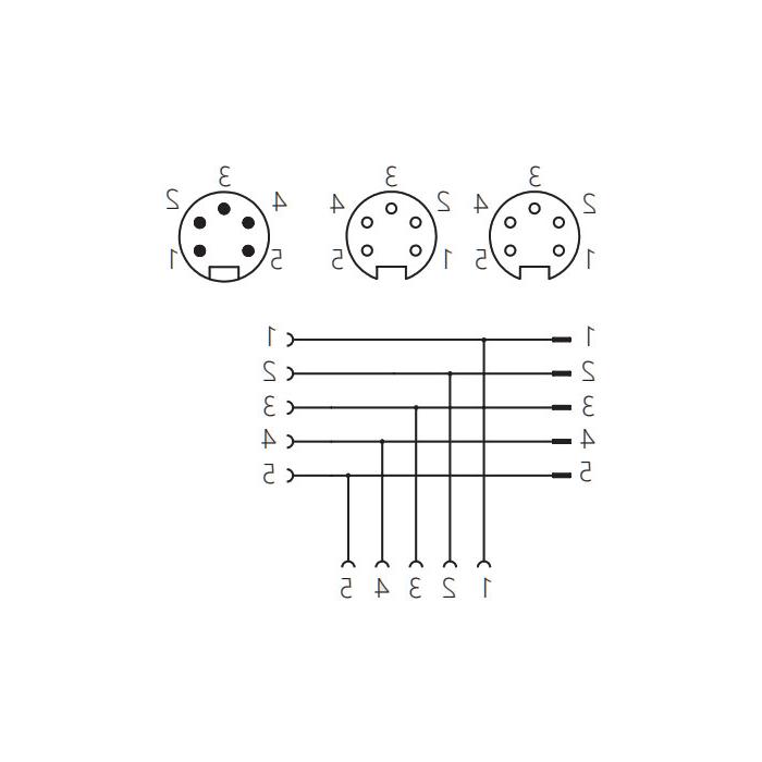 7/8" 5Pin公头/2x 7/8" 5Pin母头、T型三通、0PI555